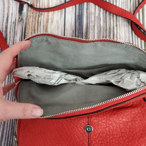 Vince Camuto Red Cory Lamb Leather Crossbody - Picture 5 of 11